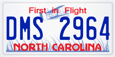 NC license plate DMS2964