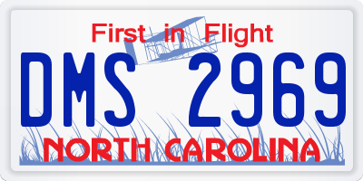 NC license plate DMS2969