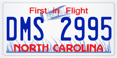 NC license plate DMS2995