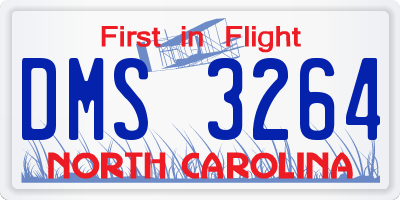 NC license plate DMS3264