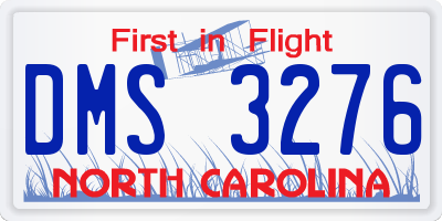 NC license plate DMS3276