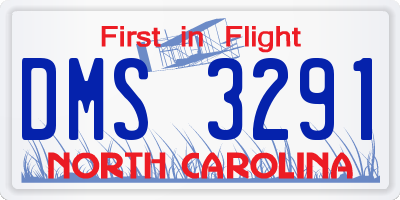 NC license plate DMS3291