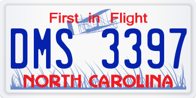 NC license plate DMS3397