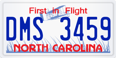 NC license plate DMS3459