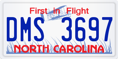 NC license plate DMS3697