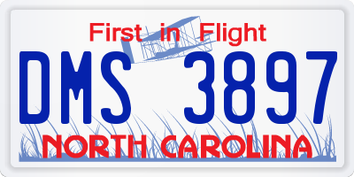 NC license plate DMS3897