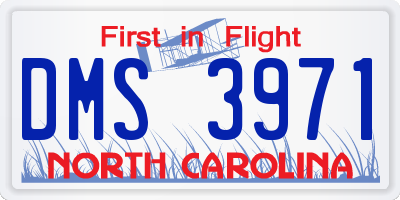 NC license plate DMS3971