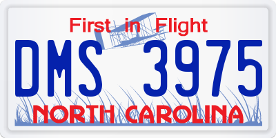 NC license plate DMS3975