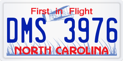 NC license plate DMS3976