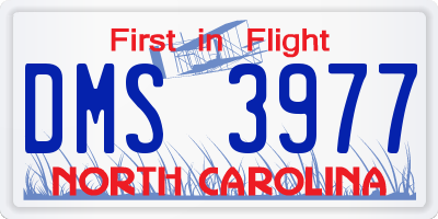 NC license plate DMS3977