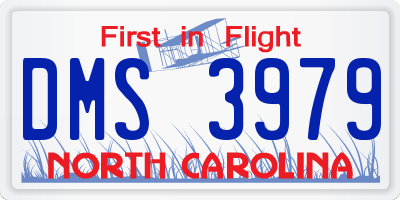 NC license plate DMS3979