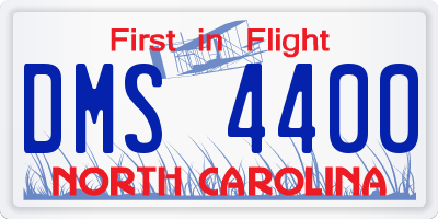 NC license plate DMS4400