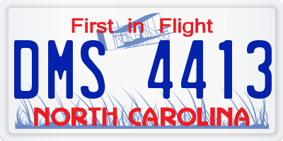 NC license plate DMS4413