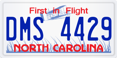 NC license plate DMS4429