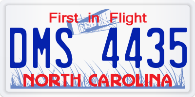 NC license plate DMS4435