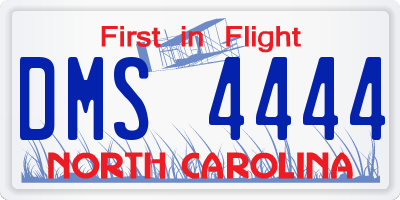 NC license plate DMS4444