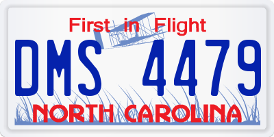 NC license plate DMS4479