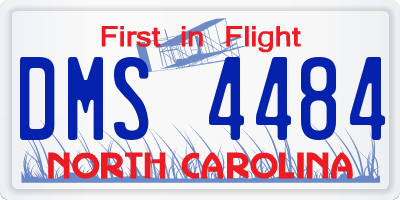 NC license plate DMS4484
