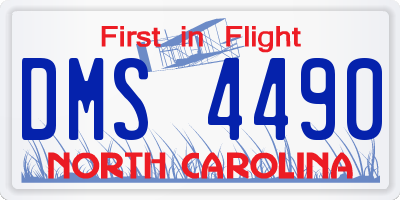 NC license plate DMS4490