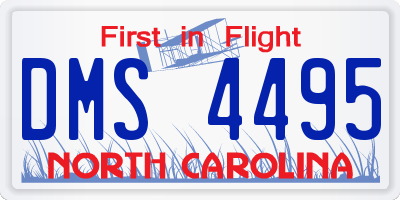 NC license plate DMS4495