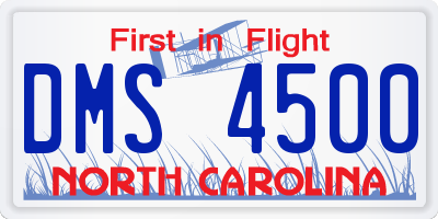 NC license plate DMS4500