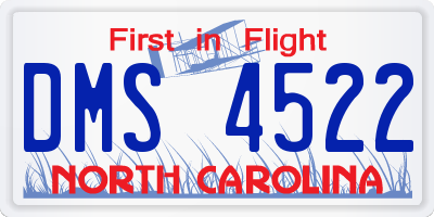 NC license plate DMS4522
