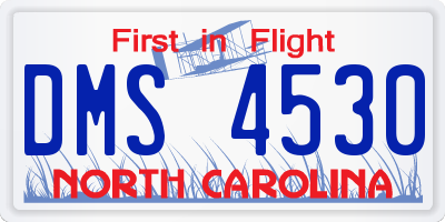 NC license plate DMS4530