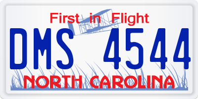 NC license plate DMS4544