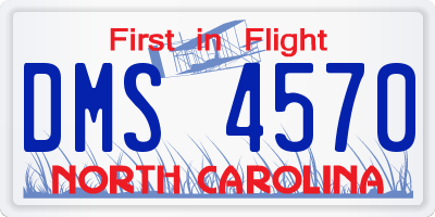 NC license plate DMS4570