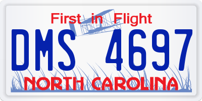 NC license plate DMS4697