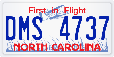 NC license plate DMS4737
