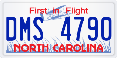 NC license plate DMS4790