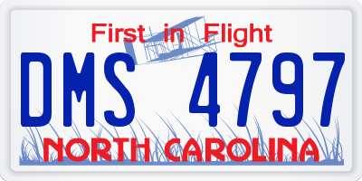 NC license plate DMS4797