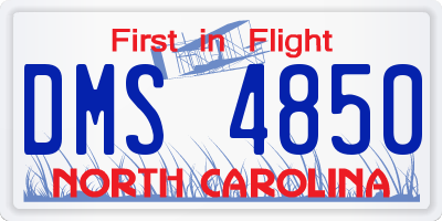 NC license plate DMS4850