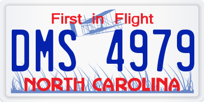 NC license plate DMS4979