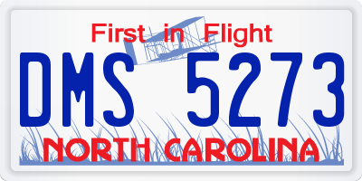 NC license plate DMS5273