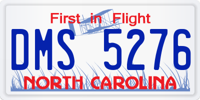 NC license plate DMS5276