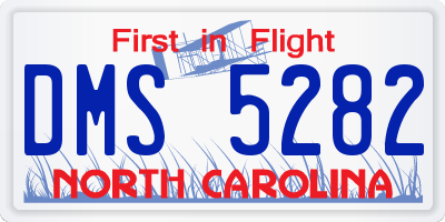 NC license plate DMS5282