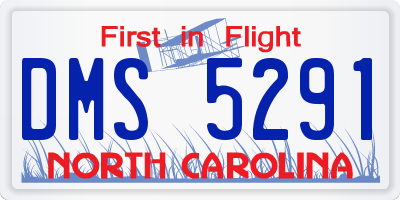 NC license plate DMS5291