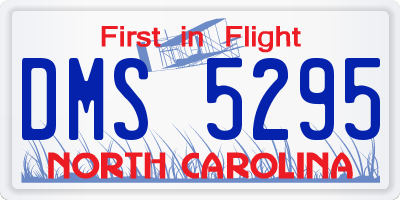 NC license plate DMS5295