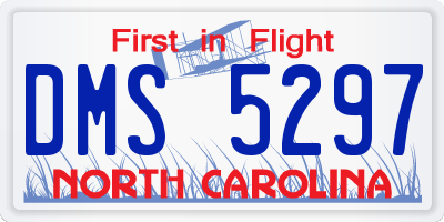 NC license plate DMS5297