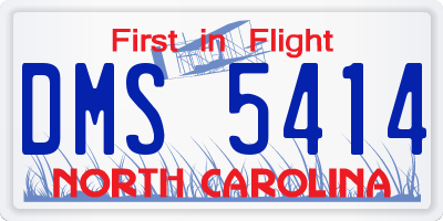 NC license plate DMS5414