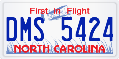 NC license plate DMS5424