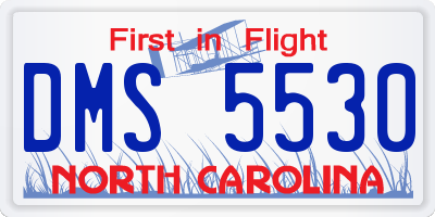 NC license plate DMS5530