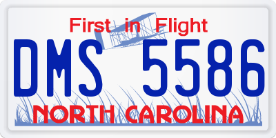 NC license plate DMS5586