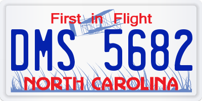 NC license plate DMS5682