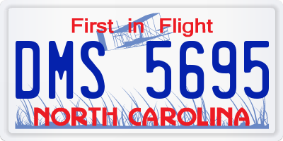 NC license plate DMS5695