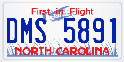 NC license plate DMS5891