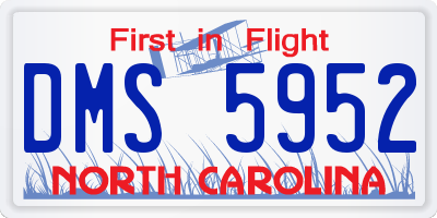 NC license plate DMS5952