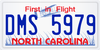 NC license plate DMS5979